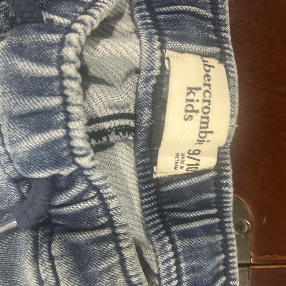 Abercrombie Kids Pants Lot 2 Girls 9/10 Elastic High Waist Jeans Tye Die Sweats - Picture 3 of 8